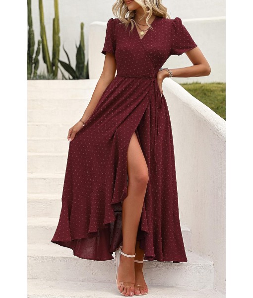 PRETTYGARDEN Women's Summer Maxi Dress Casual Wrap Floral Boho Short Sleeve V Neck Split Ruffle Beach Long Dresses