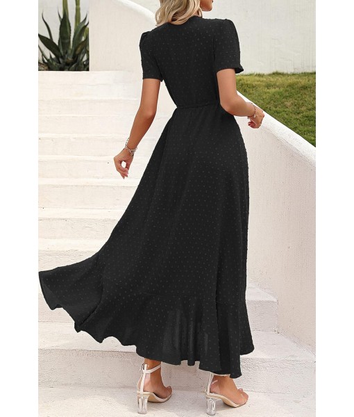 PRETTYGARDEN Women's Summer Maxi Dress Casual Wrap Floral Boho Short Sleeve V Neck Split Ruffle Beach Long Dresses