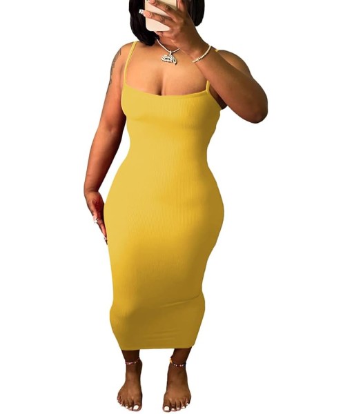 Women's Casual Short Sleeve Dress T Shirt Bodycon Dresses Ribbed V Neck Maxi Sundress Basic Party Club Dress with Pocket