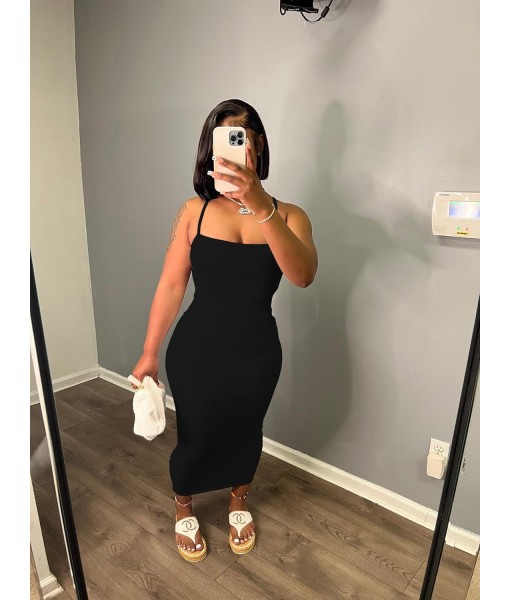 Women's Casual Short Sleeve Dress T Shirt Bodycon Dresses Ribbed V Neck Maxi Sundress Basic Party Club Dress with Pocket