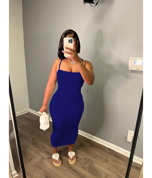 Women's Casual Short Sleeve Dress T Shirt Bodycon Dresses Ribbed V Neck Maxi Sundress Basic Party Club Dress with Pocket