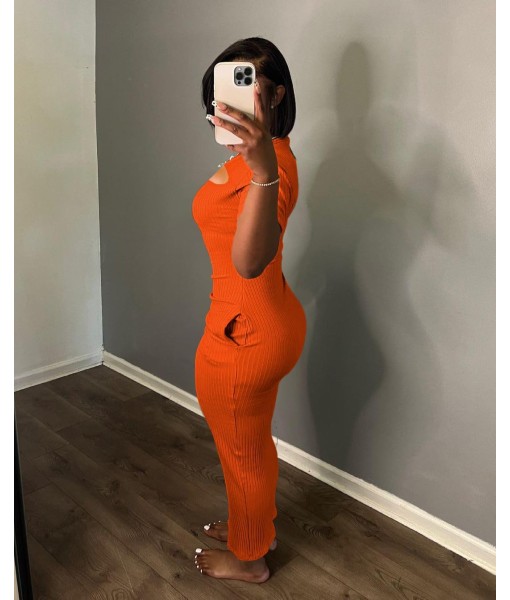 Women's Casual Short Sleeve Dress T Shirt Bodycon Dresses Ribbed V Neck Maxi Sundress Basic Party Club Dress with Pocket