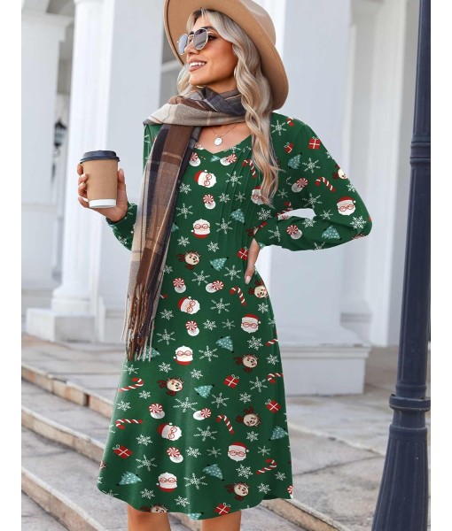 Zeagoo Fall Dresses for Women Long Sleeve Casual Pleated V Neck Dress 2025 A Line Tunic Dress