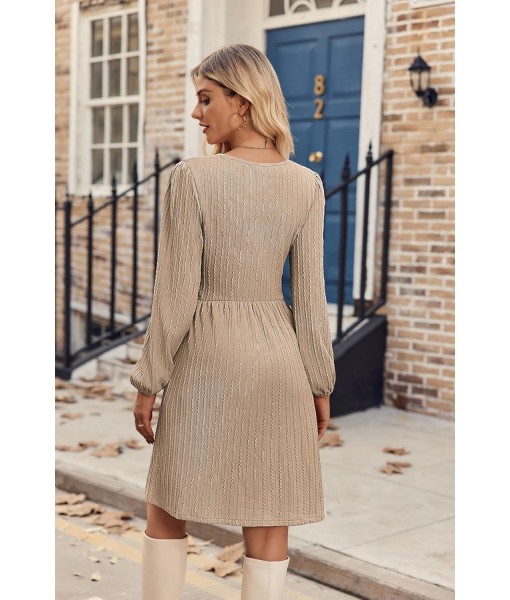 Zeagoo Women's Fall Sweater Dresses with Pockets Crew Neck Long Sleeve A-Line Dresses for Women 2025 Casual Winter Dresses