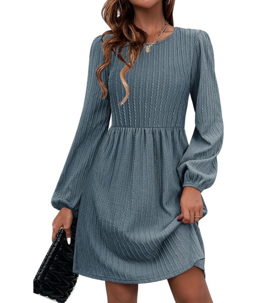Zeagoo Women's Fall Sweater Dresses with Pockets Crew Neck Long Sleeve A-Line Dresses for Women 2025 Casual Winter Dresses