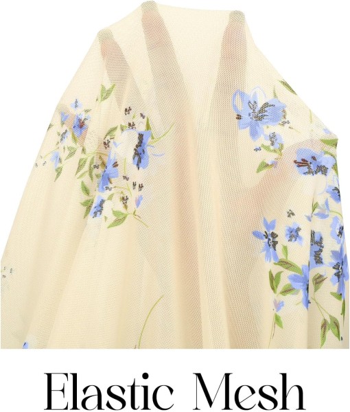 MEROKEETY Women's Long Sleeve Fall Wedding Guest Dress 2025 Bodycon Floral Mesh Ruched Cocktail Maxi Dresses