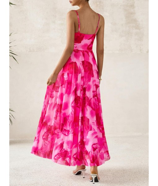 BTFBM Women Summer Floral Maxi Dresses Elegant Spaghetti Strap Dress Printed Party Dress Beach Long Dresses
