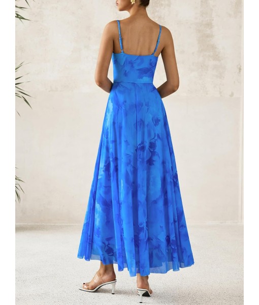 BTFBM Women Summer Floral Maxi Dresses Elegant Spaghetti Strap Dress Printed Party Dress Beach Long Dresses