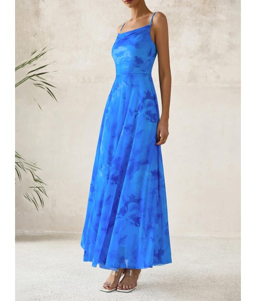 BTFBM Women Summer Floral Maxi Dresses Elegant Spaghetti Strap Dress Printed Party Dress Beach Long Dresses