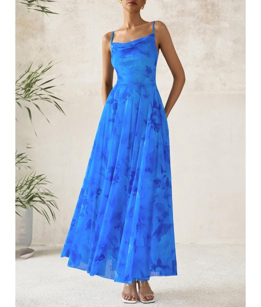 BTFBM Women Summer Floral Maxi Dresses Elegant Spaghetti Strap Dress Printed Party Dress Beach Long Dresses