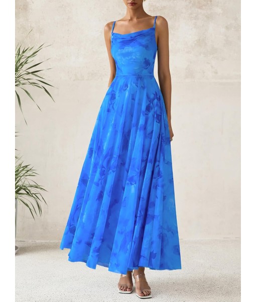 BTFBM Women Summer Floral Maxi Dresses Elegant Spaghetti Strap Dress Printed Party Dress Beach Long Dresses