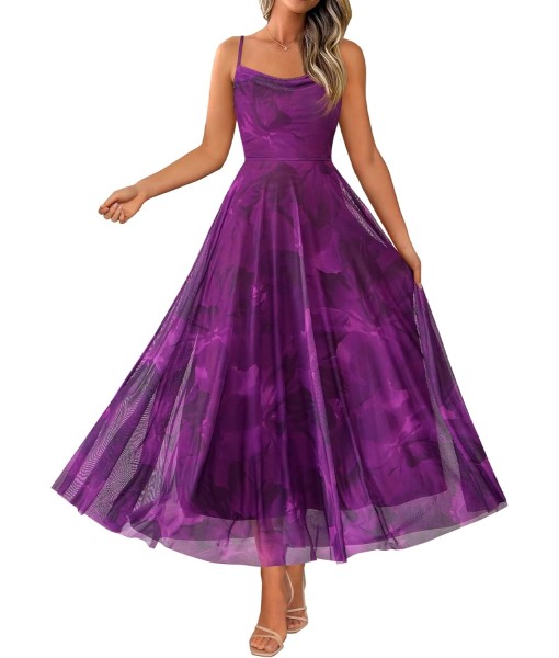 BTFBM Women Summer Floral Maxi Dresses Elegant Spaghetti Strap Dress Printed Party Dress Beach Long Dresses