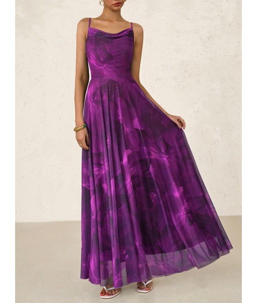 BTFBM Women Summer Floral Maxi Dresses Elegant Spaghetti Strap Dress Printed Party Dress Beach Long Dresses