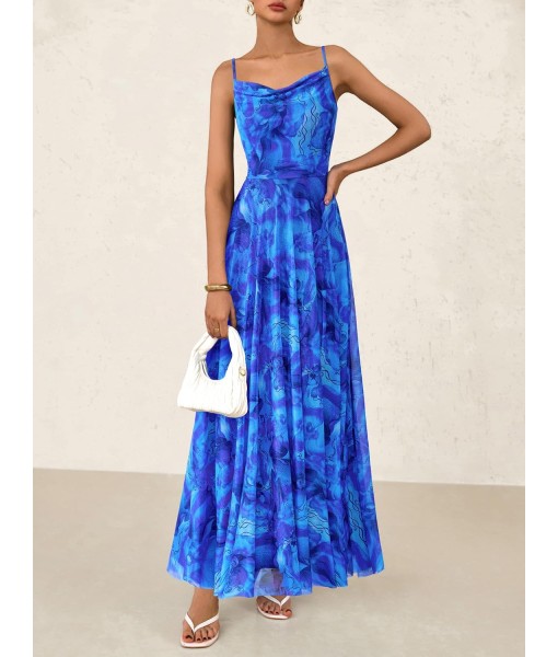 BTFBM Women Summer Floral Maxi Dresses Elegant Spaghetti Strap Dress Printed Party Dress Beach Long Dresses