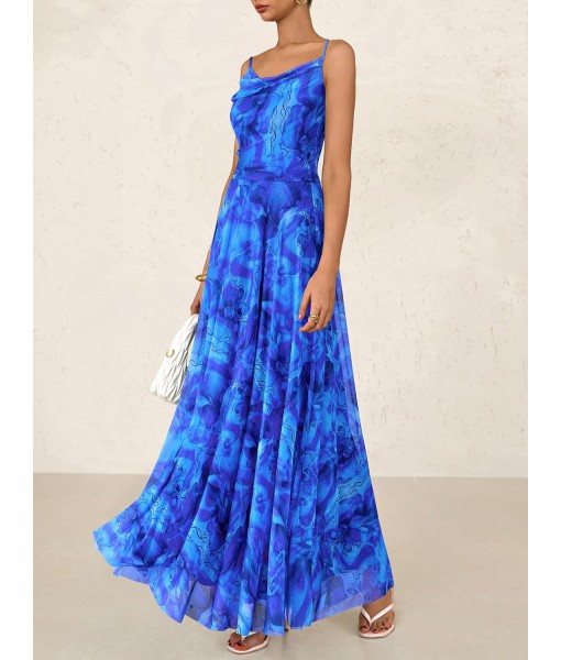 BTFBM Women Summer Floral Maxi Dresses Elegant Spaghetti Strap Dress Printed Party Dress Beach Long Dresses