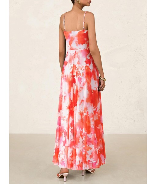 BTFBM Women Summer Floral Maxi Dresses Elegant Spaghetti Strap Dress Printed Party Dress Beach Long Dresses