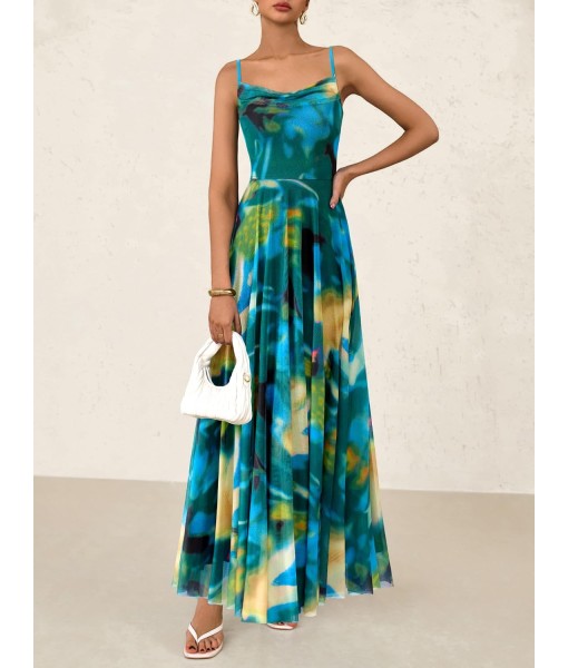 BTFBM Women Summer Floral Maxi Dresses Elegant Spaghetti Strap Dress Printed Party Dress Beach Long Dresses