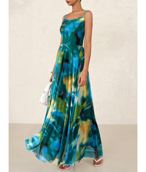 BTFBM Women Summer Floral Maxi Dresses Elegant Spaghetti Strap Dress Printed Party Dress Beach Long Dresses