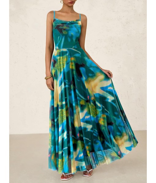 BTFBM Women Summer Floral Maxi Dresses Elegant Spaghetti Strap Dress Printed Party Dress Beach Long Dresses