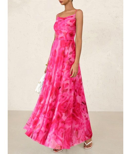 BTFBM Women Summer Floral Maxi Dresses Elegant Spaghetti Strap Dress Printed Party Dress Beach Long Dresses