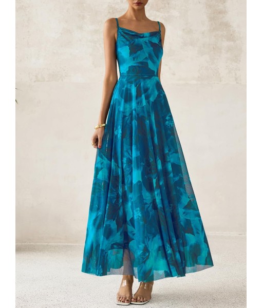 BTFBM Women Summer Floral Maxi Dresses Elegant Spaghetti Strap Dress Printed Party Dress Beach Long Dresses
