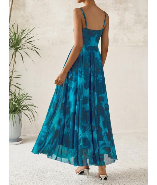 BTFBM Women Summer Floral Maxi Dresses Elegant Spaghetti Strap Dress Printed Party Dress Beach Long Dresses