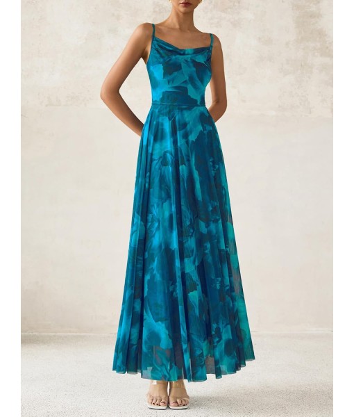 BTFBM Women Summer Floral Maxi Dresses Elegant Spaghetti Strap Dress Printed Party Dress Beach Long Dresses