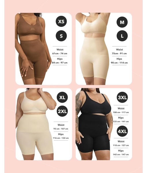 SHAPERMINT Shapewear for Women - High-Waisted Shapewear Tummy Control Shorts, Faja Body Shaper, Underwear for Women