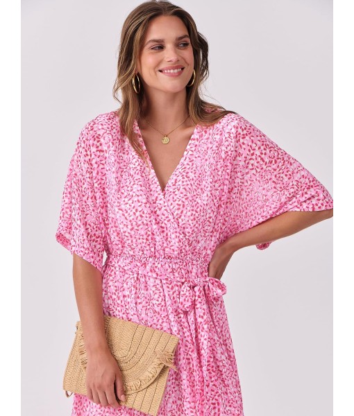 ANRABESS Women’s Summer Loose Boho Flowy Wrap V Neck 3/4 Sleeve Floral Print Slit Beach Wedding Guest Long Maxi Dresses