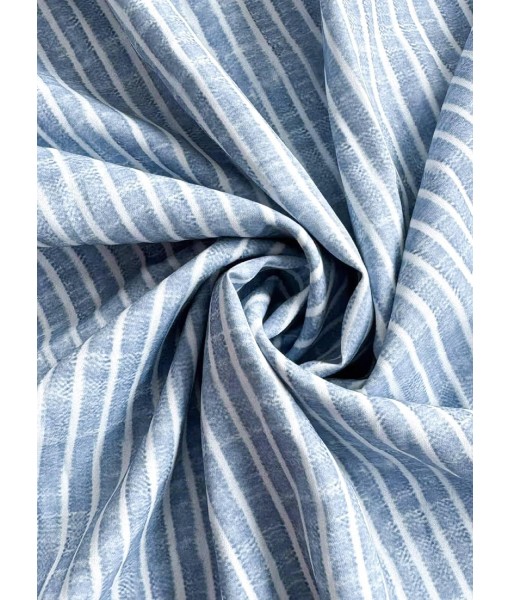 XNC Women's Blue and White Striped Shirt Maxi Dress 2025 Summer Fashion Collared Breezy Print 3/4 Sleeve Long Dresses