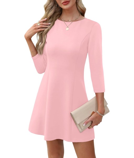 RUMIA Cocktail Dresses for Women A-Line Boat Neck Mini Dress (XS-2XL)