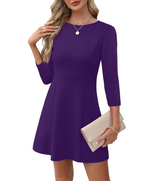 RUMIA Cocktail Dresses for Women A-Line Boat Neck Mini Dress (XS-2XL)