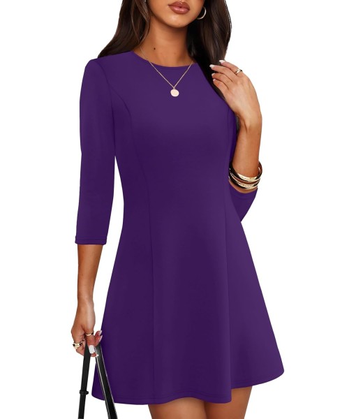 RUMIA Cocktail Dresses for Women A-Line Boat Neck Mini Dress (XS-2XL)