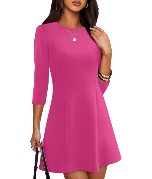 RUMIA Cocktail Dresses for Women A-Line Boat Neck Mini Dress (XS-2XL)