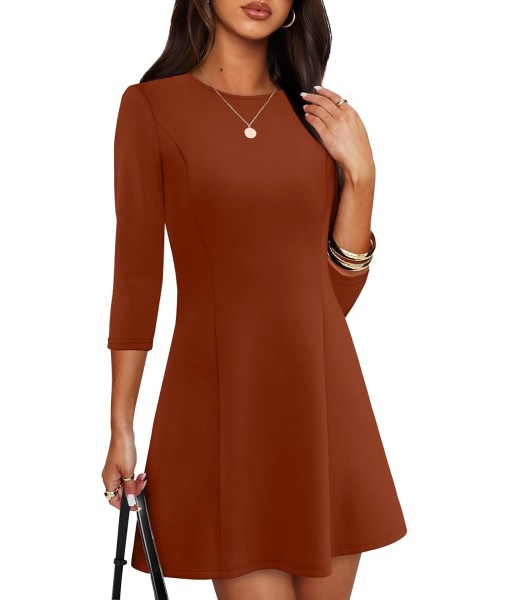 RUMIA Cocktail Dresses for Women A-Line Boat Neck Mini Dress (XS-2XL)