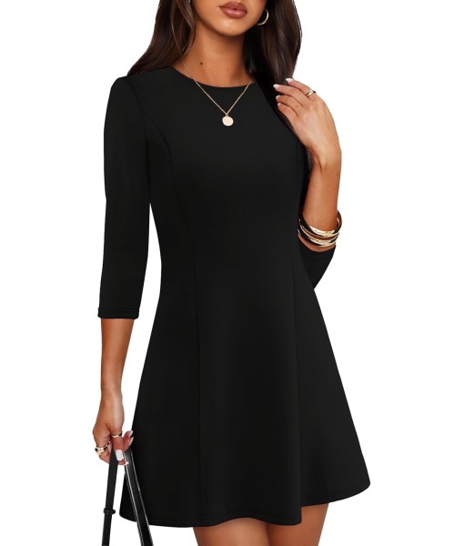 RUMIA Cocktail Dresses for Women A-Line Boat Neck Mini Dress (XS-2XL)