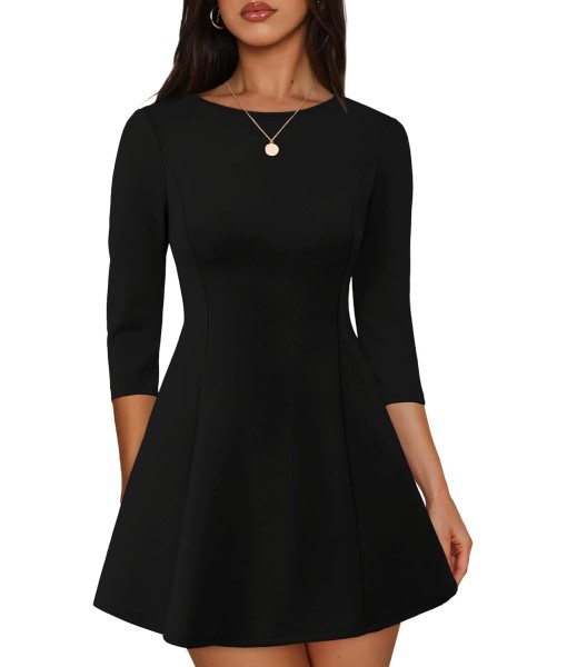 RUMIA Cocktail Dresses for Women A-Line Boat Neck Mini Dress (XS-2XL)