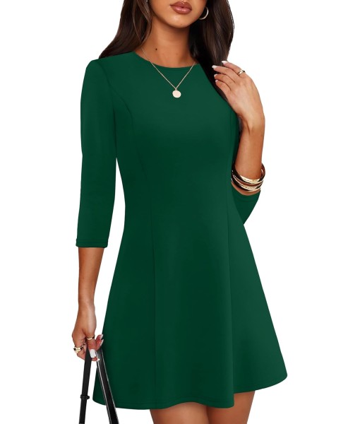 RUMIA Cocktail Dresses for Women A-Line Boat Neck Mini Dress (XS-2XL)