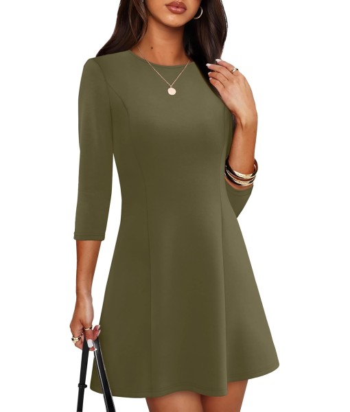 RUMIA Cocktail Dresses for Women A-Line Boat Neck Mini Dress (XS-2XL)