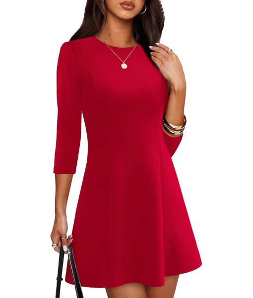 RUMIA Cocktail Dresses for Women A-Line Boat Neck Mini Dress (XS-2XL)