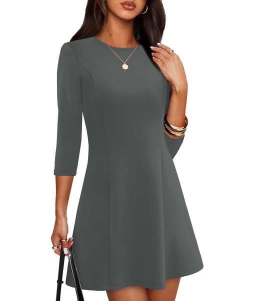 RUMIA Cocktail Dresses for Women A-Line Boat Neck Mini Dress (XS-2XL)