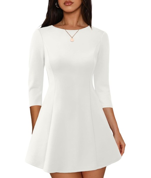 RUMIA Cocktail Dresses for Women A-Line Boat Neck Mini Dress (XS-2XL)