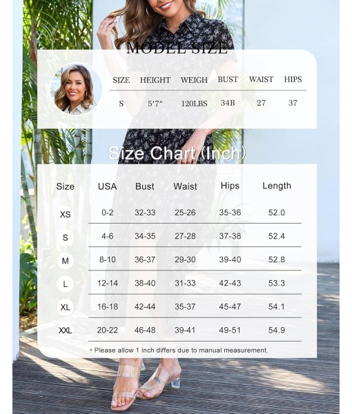 Kranda Women 2025 Summer Fall Collared V Neck Short Sleeve Button Down Chiffon Long Tiered Floral Maxi Dress with Pockets