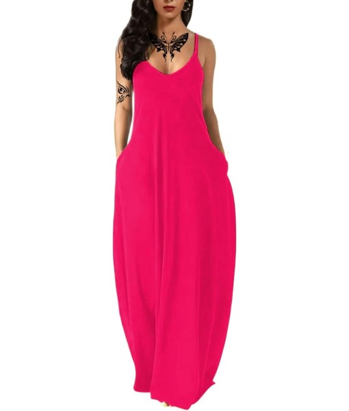 Women's Summer Maxi Dress Long Dress Casual Boho Sleeveless Strap Smocked Tiered Long Beach Sun Dresses