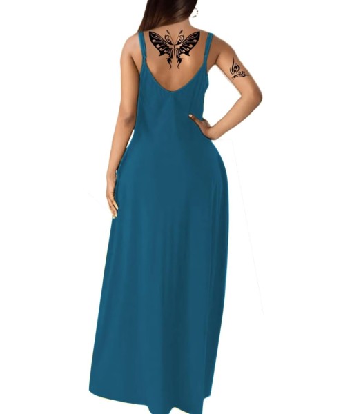 Women's Summer Maxi Dress Long Dress Casual Boho Sleeveless Strap Smocked Tiered Long Beach Sun Dresses