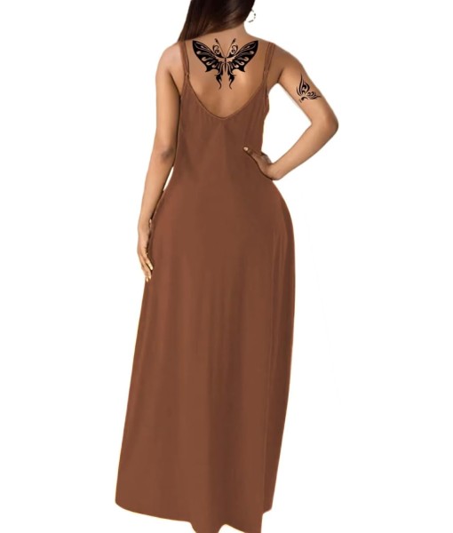 Women's Summer Maxi Dress Long Dress Casual Boho Sleeveless Strap Smocked Tiered Long Beach Sun Dresses