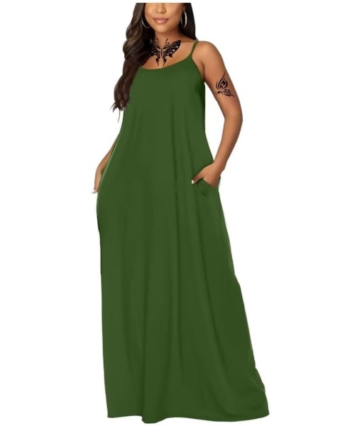 Women's Summer Maxi Dress Long Dress Casual Boho Sleeveless Strap Smocked Tiered Long Beach Sun Dresses