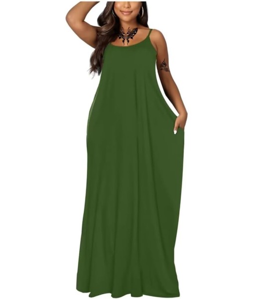 Women's Summer Maxi Dress Long Dress Casual Boho Sleeveless Strap Smocked Tiered Long Beach Sun Dresses