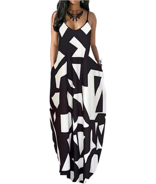 Women's Summer Maxi Dress Long Dress Casual Boho Sleeveless Strap Smocked Tiered Long Beach Sun Dresses