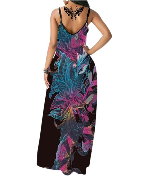 Women's Summer Maxi Dress Long Dress Casual Boho Sleeveless Strap Smocked Tiered Long Beach Sun Dresses